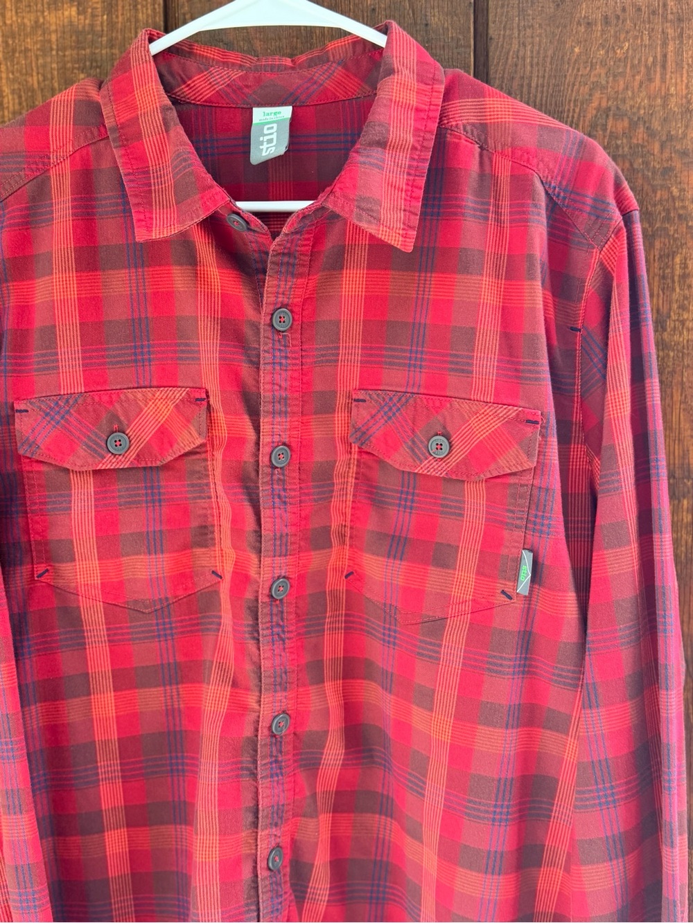 Stio Red Plaid Button-Front Shirt